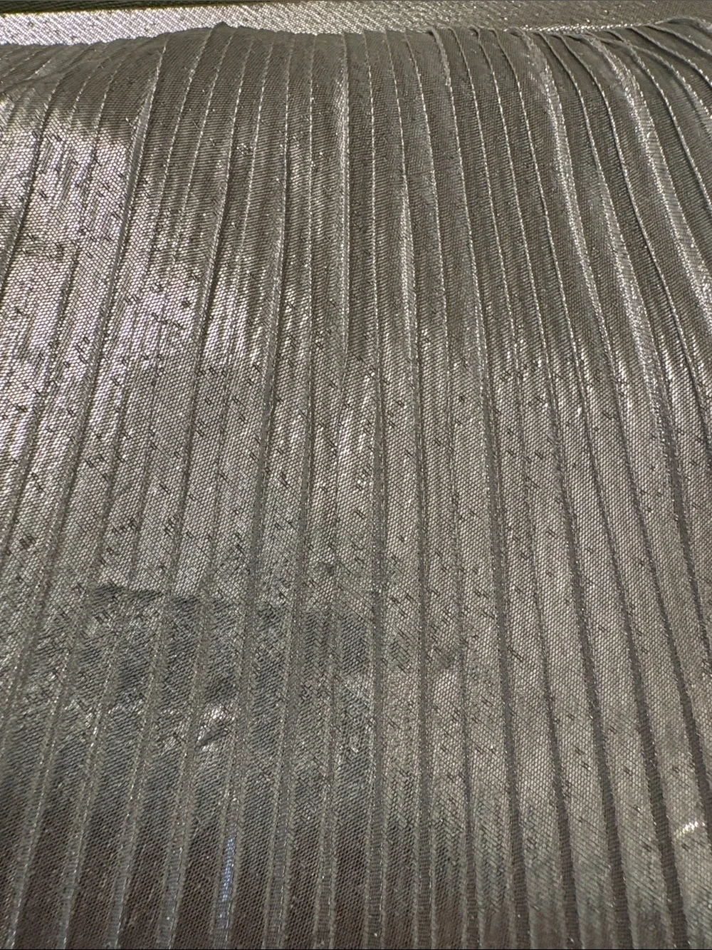 Silver Pleated Evening Clutch with chain